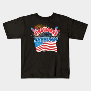 Fireworks and Freedom Kids T-Shirt